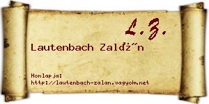 Lautenbach Zalán névjegykártya